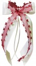 Antennenschleifen " Aurelia " zur Hochzeit im 10er Set SCH0147 - weiß, bordeaux
