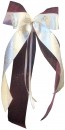 Antennenschleifen " Patricia " zur Hochzeit SCH0153 im 10er Set - creme Tüll bordeaux
