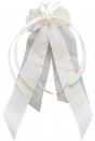 Antennenschleifen zur Hochzeit " Just Married " SCH0154 im 10er Set - creme, weiss