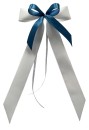 Antennenschleifen " Lisa " zur Hochzeit SCH0157 im 25er Set - weiß, rauchblau dusty blue, blau