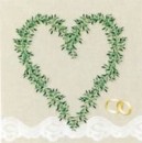20 Servietten zur Hochzeit Buchs Herz Eheringe SV0009