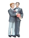 Tortenfigur Tortenaufsatz zur Hochzeit Homo Brautpaar 14,5 cm TA0048 Männer