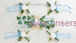 5-tlg. Tischdekoration hellblau zur Hochzeit Taufe Tischdeko TD0062 (4)