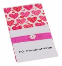 10 Taschentücher Freudentränen Hochzeit TT0044 rosa pink HERZ