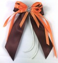 Weihnachtsschleifen Schleifen Geschenke Weihnachten WS1802 im 10er Set - braun, orange