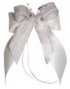 Weihnachtsschleifen Schleifen Geschenke Weihnachten WS1944 im 10er Set - creme, champagner, ivory, silber