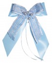 Weihnachtsschleifen Schleifen Geschenke Weihnachten WS1957 im 10er Set - hellblau, blau, silber