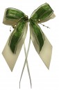 Weihnachtsschleifen Schleifen Geschenke Weihnachten WS2019 im 10er Set - creme, grün, gold