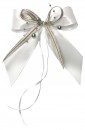 Weihnachtsschleifen Schleifen Geschenke Weihnachten WS2035 im 10er Set - weiß, silber