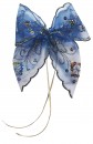 Weihnachtsschleifen Schleifen Geschenke Weihnachten WS2040 im 10er Set -  blau, silber