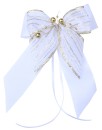 Weihnachtsschleifen Schleifen Geschenke Weihnachten WS2209 im 10er Set - weiß, gold