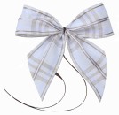 Weihnachtsschleifen Schleifen Geschenke Weihnachten WS2214 im 10er Set - weiß, beige