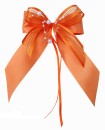 Weihnachtsschleifen Schleifen Geschenke Weihnachten WS2216 im 10er Set - orange, weiß