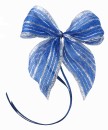 Weihnachtsschleifen Schleifen Geschenke Weihnachten WS2217 im 10er Set -  blau, silber