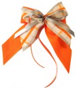 Weihnachtsschleifen Schleifen Geschenke Weihnachten WS2227 im 10er Set - orange, weiß, grau
