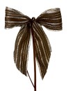 Weihnachtsschleifen Schleifen Geschenke Weihnachten WS2323 im 10er Set -  braun, silber