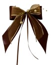 Weihnachtsschleifen Schleifen Geschenke Weihnachten WS2333 im 10er Set - braun, gold