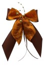 Weihnachtsschleifen Schleifen Geschenke Weihnachten WS2340 im 10er Set - braun, gold, orange