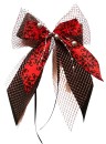 Weihnachtsschleifen Schleifen Geschenke Weihnachten WS2341 im 10er Set - schwarz, rot, silber