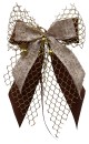 Weihnachtsschleifen Schleifen Geschenke Weihnachten WS2344 im 10er Set - braun, creme, beige, gold