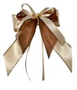 Weihnachtsschleifen Schleifen Geschenke Weihnachten WS2410 im 10er Set - creme, gold, braun