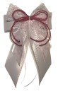 Weihnachtsschleifen Schleifen Geschenke Weihnachten WS2419 im 10er Set - weiß, rosa, altrosa VINTAGE