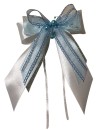 Weihnachtsschleifen Schleifen Geschenke Weihnachten WS2422 im 10er Set - türkis, hellblau, weiß