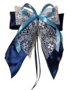 Weihnachtsschleifen Schleifen Geschenke Weihnachten WS2426 im 10er Set - blau, weiß, hellblau VINTAGE