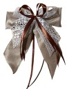 Weihnachtsschleifen Schleifen Geschenke Weihnachten WS2434 im 10er Set - weiß, braun, cappuccino VINTAGE