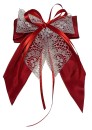 Weihnachtsschleifen Schleifen Geschenke Weihnachten WS2438 im 10er Set - rot, weiß VINTAGE